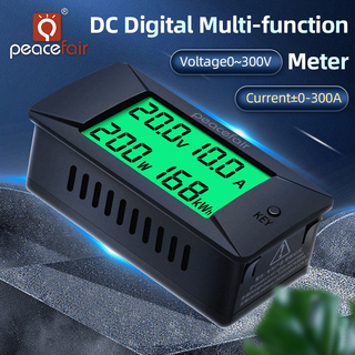 Peacefair PZEM-025 300V Current Power Meter Kwh Wattmeter DC Ampere Digital Watt Volt Meter LCD Voltmeter