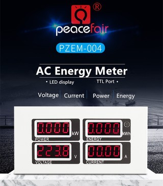 Peacefair PZEM-004 100A TTL Smart Meter Energy Monitor Programmable Digital Voltmeter Single Phase